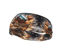 Bandeau de sport tendance avec imprimé WHJSHOP Rugby on Fire - Absorbe la transpiration - Pour homme et femme