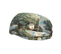 Bandeau de sport tendance décoratif FUUNTL arc-en-ciel à côté de l'arbre pour homme et femme