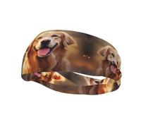 Bandeau de sport tendance décoratif FUUNTL Dog Golden Retriever pour homme et femme