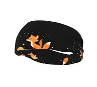 Bandeau de sport tendance décoratif FUUNTL Little Fox dans le ciel étoilé pour homme et femme
