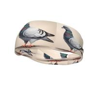 Bandeau de sport tendance décoratif FUUNTL mignon pigeon image bandeaux pour hommes et femmes