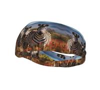 Bandeau de sport tendance décoratif FUUNTL Zèbres sur Afrique du Sud pour homme et femme