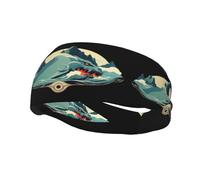 Bandeau de sport tendance décoratif WHJSSF Guardian of the Sea Image évacuant l'humidité élastique adapté pour le cyclisme, le yoga, la course à pied