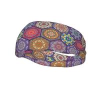 Bandeau de sport tendance décoratif YYHHAOFA Beaux bandeaux hexagonaux imprimés pour hommes et femmes