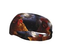Bandeau de sport tendance décoratif YYHHAOFA Galaxy Chicken Printed Headbands for men and women