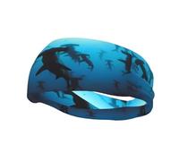 Bandeau de sport tendance décoratif YYHHAOFA Hammerhead requins imprimés Bandeaux pour homme et femme