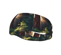 Bandeau de sport tendance décoratif YYHHAOFA Morning Sunlight in Wilderness Bandeaux imprimés pour hommes et femmes