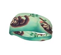 Bandeau de sport tendance décoratif YYHHAOFA paresseux mignon paresseux suspendu les branches bandeaux imprimés pour hommes et femmes