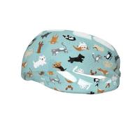 Bandeau de sport tendance décoratif YYHHAOFA Raining Cats & Dogs Bandeaux imprimés pour hommes et femmes