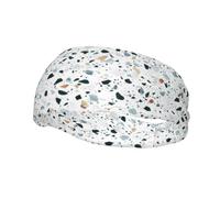 Bandeau de sport tendance décoratif YYHHAOFA Terrazzo Marbre Pastel Imprimé Bandeaux pour homme et femme