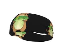 Bandeau de sport tendance décoratif YYHWHJDE Capybara tenant un chou chinois pour homme et femme