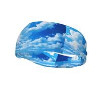 Bandeau de sport tendance décoratif YYHWHJDE Champs de blé sous le ciel bleu Bandeau pour homme et femme