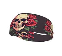 Bandeau de sport tendance décoratif YYHWHJDE Day of the Dead Sugar Roses Skull Pattern Bandeaux pour homme et femme