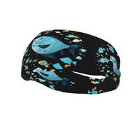 Bandeau de sport tendance décoratif YYHWHJDE Fish in the fragments Pattern Headbands for men and women