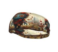 Bandeau de sport tendance décoratif YYHWHJDE Flower Picking Motif monstre Bandeaux pour homme et femme