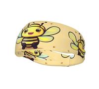 Bandeau de sport tendance décoratif YYHWHJDE jaune motif abeille bandeau pour homme et femme