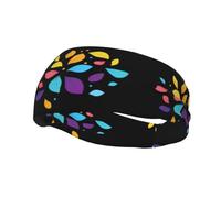 Bandeau de sport tendance décoratif YYHWHJDE pétales colorés fragments pour homme et femme