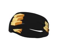 Bandeau de sport tendance et décoratif WHJSSF avec impression pain de maïs élastique évacuant l'humidité adapté pour le cyclisme, le yoga, la course à pied