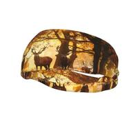 Bandeau de sport tendance et décoratif YYHWHJDE Deer In Sunset Pattern Bandeaux pour homme et femme
