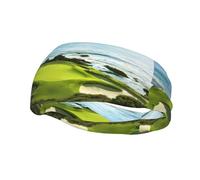 Bandeau de sport tendance pour YUGTAEE Beach Golf Course Picture Headbands Absorbe la sueur pour homme et femme