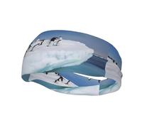 Bandeau de sport tendance WHJDPP Snow Mountain Pingouin Impression Bandeaux Absorbe la sueur pour homme et femme