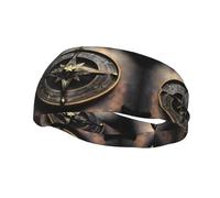 Bandeau de sport tendance WHJSHOP Magical Design Norse Runes Boussole Imprimé Bandeaux Absorbe la sueur pour homme et femme