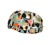 Bandeau de sport tendance Whjshop Mid-Century Art Moderne Imprimé Chat Bandeaux Absorbe la transpiration pour hommes et femmes