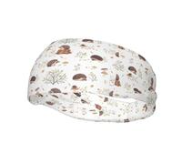 Bandeau de sport tendance Whjshop Nature Lovely Hedgehog Lovers Imprimés Bandeaux Absorbe la transpiration pour homme et femme
