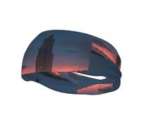 Bandeau de sport tendance WHJSHOP Tall buildings in the evening sun Printed Headbands Absorbe la transpiration pour homme et femme