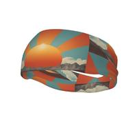 Bandeau de sport tendance WHJSHOP the sun shines brightly Printed Headbands Absorbe la sueur pour homme et femme