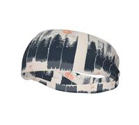 Bandeau de sport tendance Whjshop Wilderness Fox Art Prints Headbands Absorbe la transpiration pour homme et femme