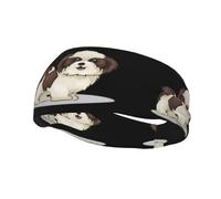 Bandeau de sport tendance YUGTAEE Shih Tzu avec image de chien Absorbe la transpiration pour homme et femme