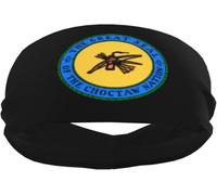 Bandeau de Sport The Great Seal of The Choctaw Nation pour Hommes et Femmes, élastiques antidérapants pour Le Basket-Ball, Le Tennis, l'entraînement, la Gym, Le Yoga, absorbants et Respirants (Noir)