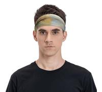 Bandeau de sport unisexe avec motif peinture de paysage poétique, respirant et humide, convient pour la course à pied, le cyclisme, le yoga en attente de sport