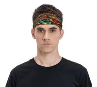 Bandeau de sport unisexe avec motif tournesol mystérieux, respirant et humide, convient pour la course à pied, le cyclisme, le yoga en attente de sport