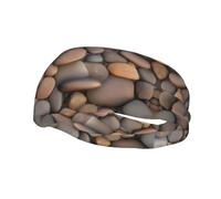 Bandeau de sport unisexe - Galets sur la plage - Pour le basket-ball - Pour exercice, course à pied, cyclisme, yoga, fitness