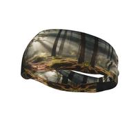 Bandeau de sport unisexe léger dans la forêt, bandeau élastique pour le basket-ball, l'exercice, la course à pied, le cyclisme, le yoga, le fitness