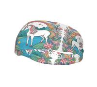 Bandeau de sport unisexe - Licornes by The River - Bandeau élastique - Pour exercice, course à pied, cyclisme, yoga, fitness