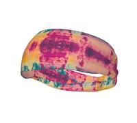 Bandeau de sport unisexe multicolore tie-dye, bandeau élastique pour exercice, course à pied, cyclisme, yoga, fitness