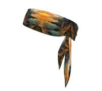 Bandeau de sport unisexe pour homme et femme, pierres bleues, mer, océan, lever de soleil, montagne, sport, entraînement, course à pied, bandeau athlétique unisexe