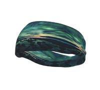 Bandeau de sport unisexe Sea Under The Aurora Borealis - Bandeau élastique - Pour exercice, course à pied, cyclisme, yoga, fitness