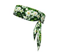 Bandeau de sport YYHHAOFA Blooming Jasmin - Séchage rapide - Évacuation de l'humidité - Multifonctionnel - Pour homme et femme