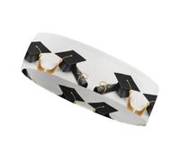 Bandeau de sudation imprimé félicitations de remise de diplôme bandeau d'entraînement bandeau de sport élastique doux tendance bandeau absorbant pour yoga, entraînement, voyage