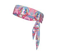 Bandeau de tennis avec imprimé licorne arc-en-ciel - Convient pour le basket-ball, la course à pied et l'athlétisme