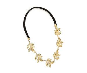 Bandeau de tête de chaîne de pièce de tête de feuille d'or d'olive de mode laisse la bande élastique d'or très pratique et populaireTraitement pratique