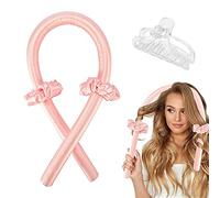 Bandeau de Tige de Curling Sans Chaleur, Nastro Ricci Senza Calore, Bigoudi en Soie, Fer à Friser Doux Endormi, Ensemble de Cheveux Bouclés Ondulés, Bigoudis Rouleaux à Cheveux en Mousse Souple (rose)