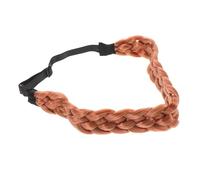 Bandeau de tressé bandeau cheveux pour femme bandeau extensible pour femme bande de cheveux postiche parti fausse tresse de cheveux Fil haute température Coffee FRCOLOR