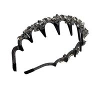 Bandeau de tresse | Coiffeur de perle artificiel avec cerceau de dents | Brand de cheveux élégant non glissant | Accessoire de cheveux de conception perlace entrelacés chic, belles bandes de tête anti
