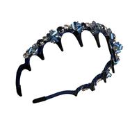 Bandeau de tresse | Coiffeur de perle artificiel avec cerceau de dents | Brand de cheveux élégant non glissant | Accessoire de cheveux de conception perlace entrelacés chic, belles bandes de tête anti