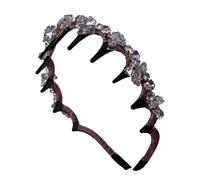 Bandeau de tresse pour femmes - Coiffeur de perle artificiel avec cerceau de dents - Fashion Hoop Hoop Anti-Slip Head Bands for Women Summer Daily Gym Travel Home Party Music Festivals